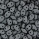 SuperDuo Beads 2.5x5mm Saturated Gray